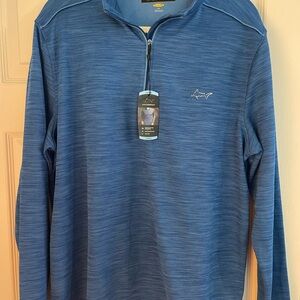 Greg Norman Blue Quarter-Zip Pullover